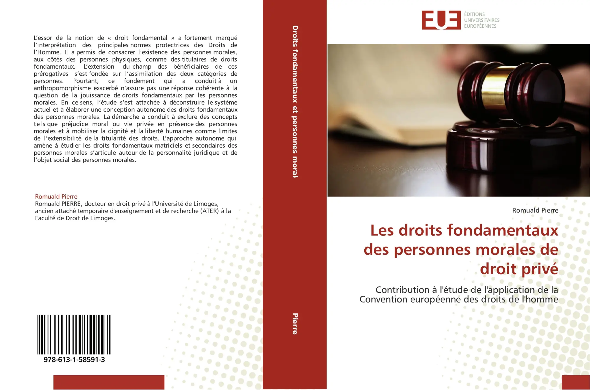 Cover: 9786131585913 | Les droits fondamentaux des personnes morales de droit privé | Pierre