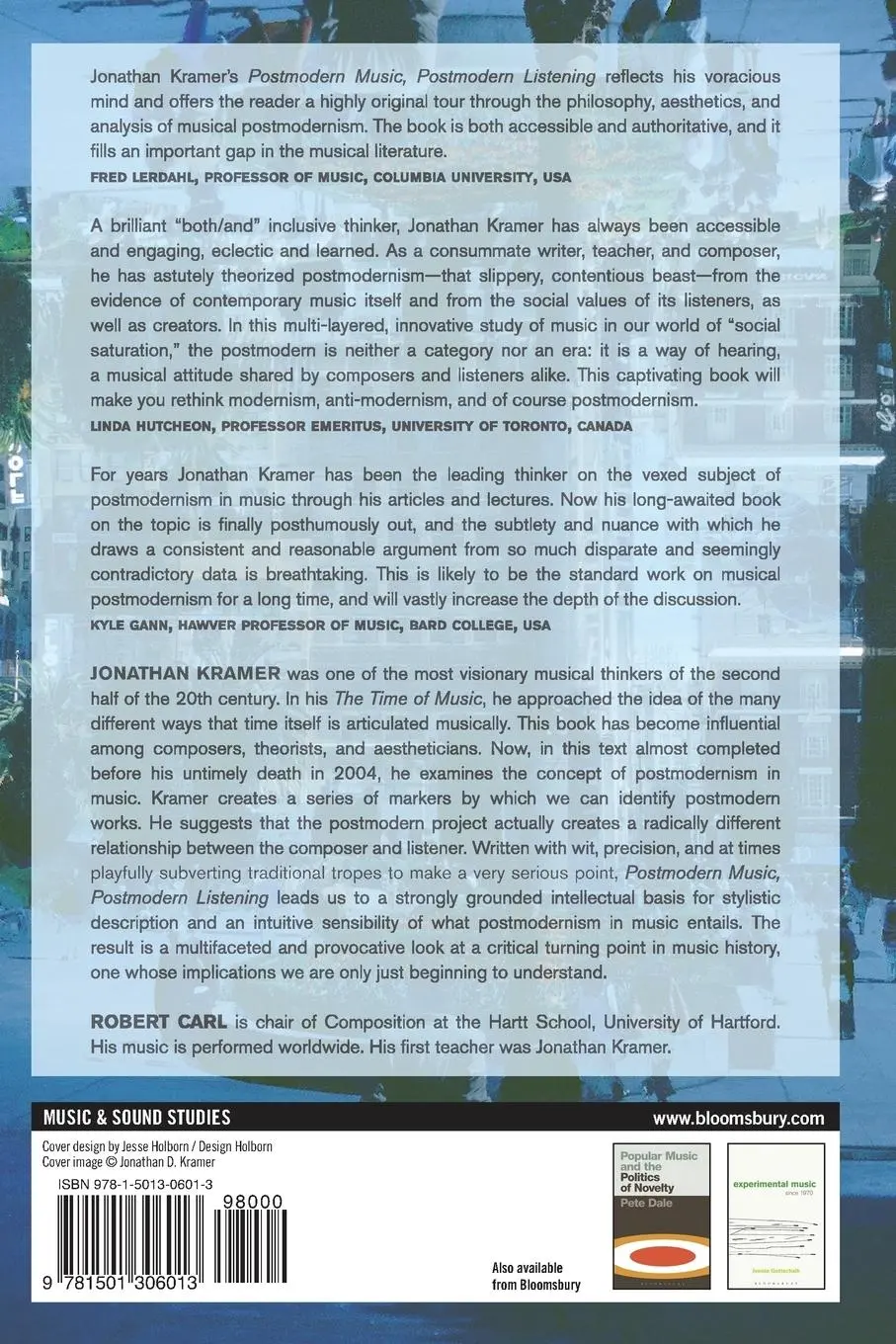 Rückseite: 9781501306013 | Postmodern Music, Postmodern Listening | Jonathan D. Kramer | Buch