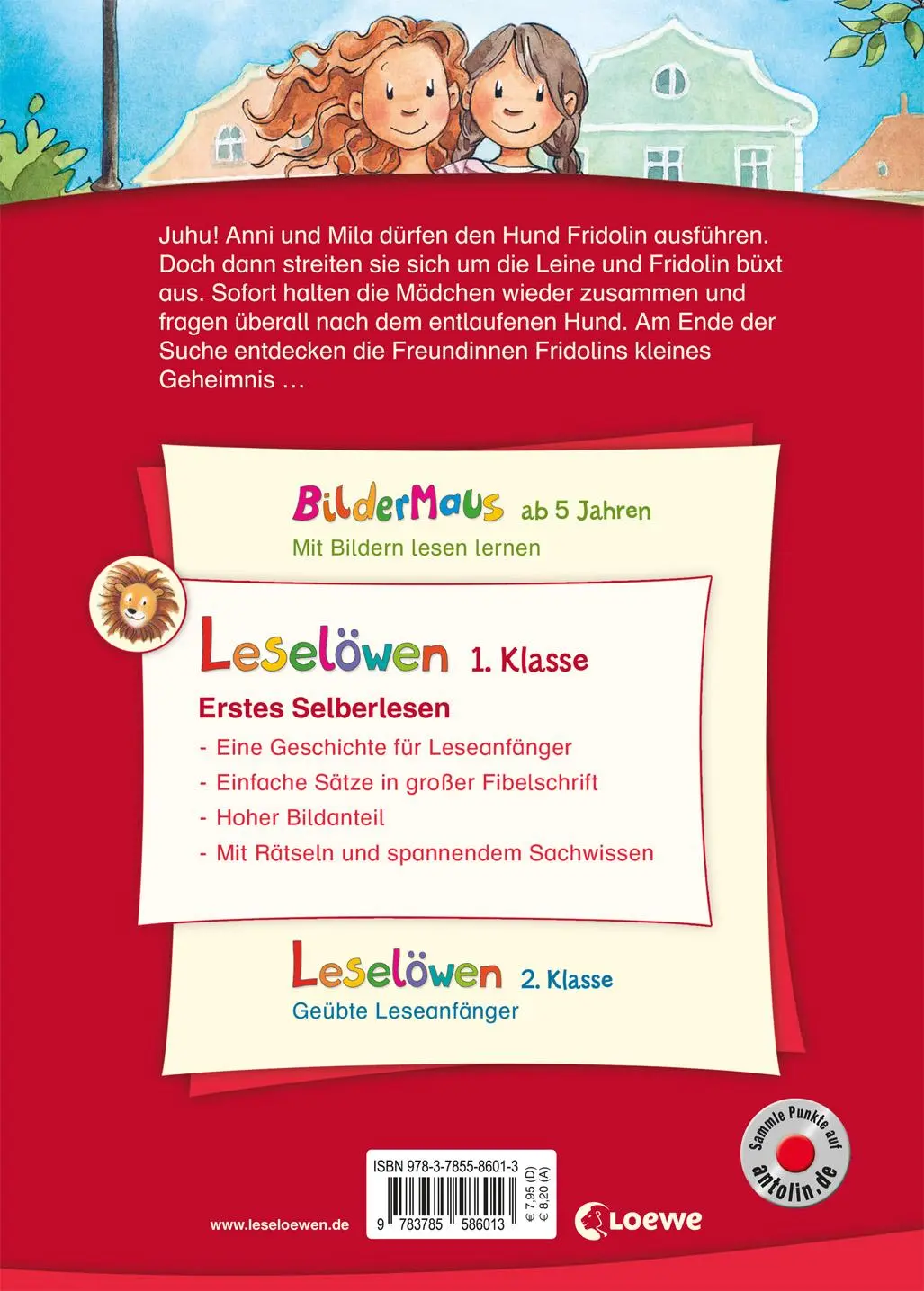 Rückseite: 9783785586013 | Leselöwen 1. Klasse - Zwei Freundinnen und ein verliebter Hund | Buch