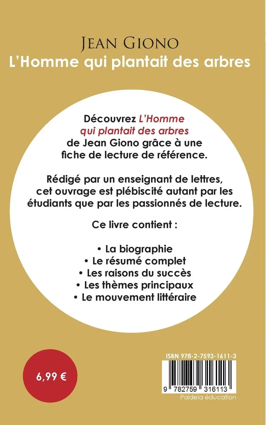 Rückseite: 9782759316113 | Fiche de lecture L'Homme qui plantait des arbres (Étude intégrale)
