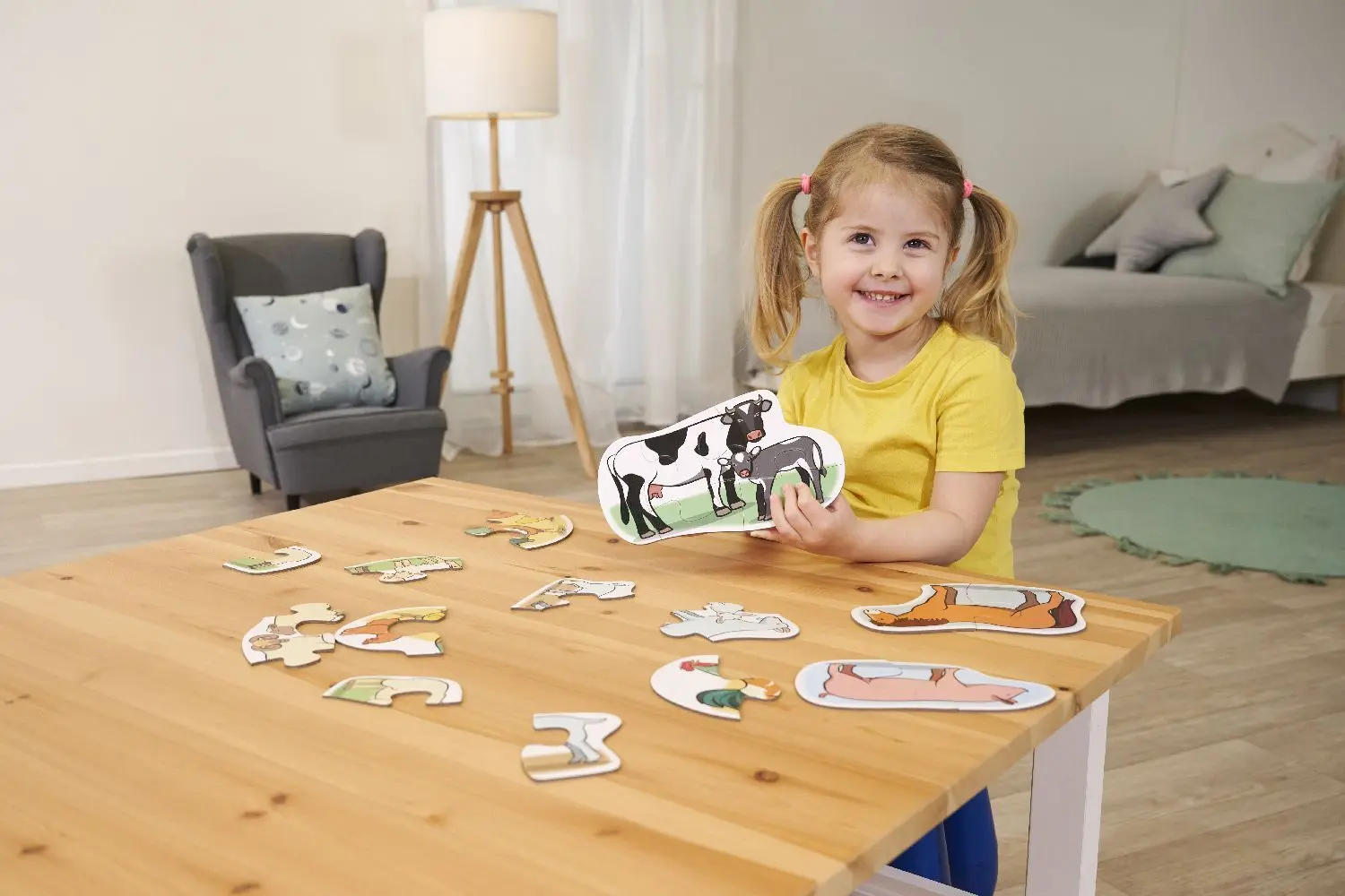 Bild: 4000826006213 | 6 erste Puzzles Bauernhoftiere | Spiel | Bunter Stückkarton | Deutsch