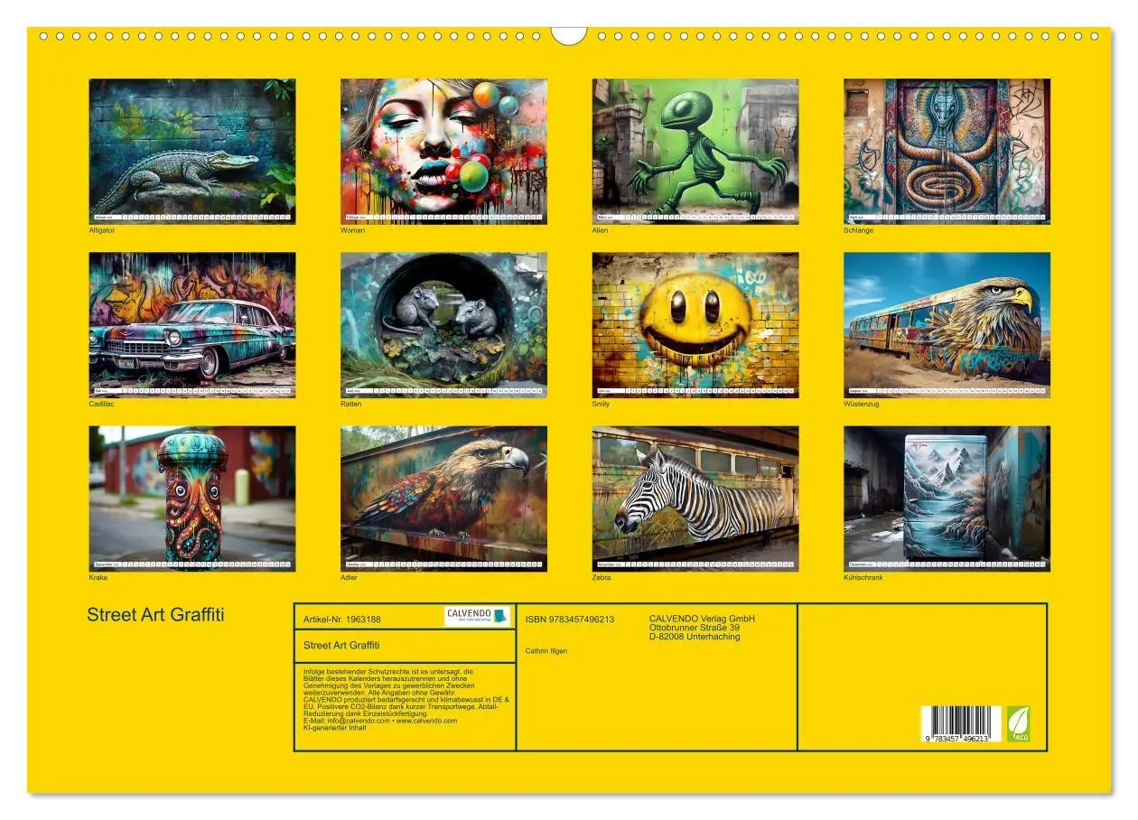 Bild: 9783457496213 | Street Art Graffiti (Wandkalender 2026 DIN A2 quer), CALVENDO...