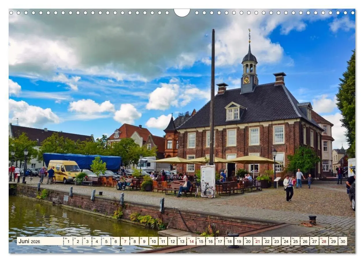 Bild: 9783516656213 | Charmante Stadt - LEER (Wandkalender 2026 DIN A3 quer), CALVENDO...