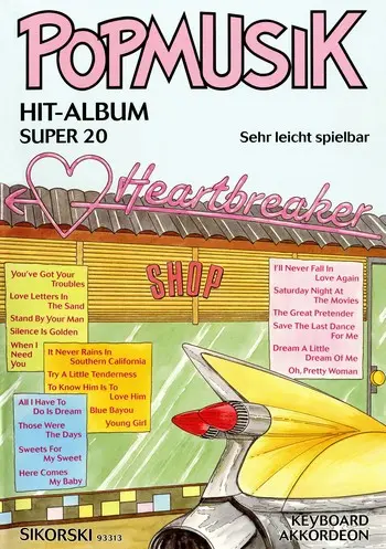 Cover: 9790003026213 | Popmusik Hit-Album Super 20: Heartbreaker | Songbuch (E-Orgel) | Buch