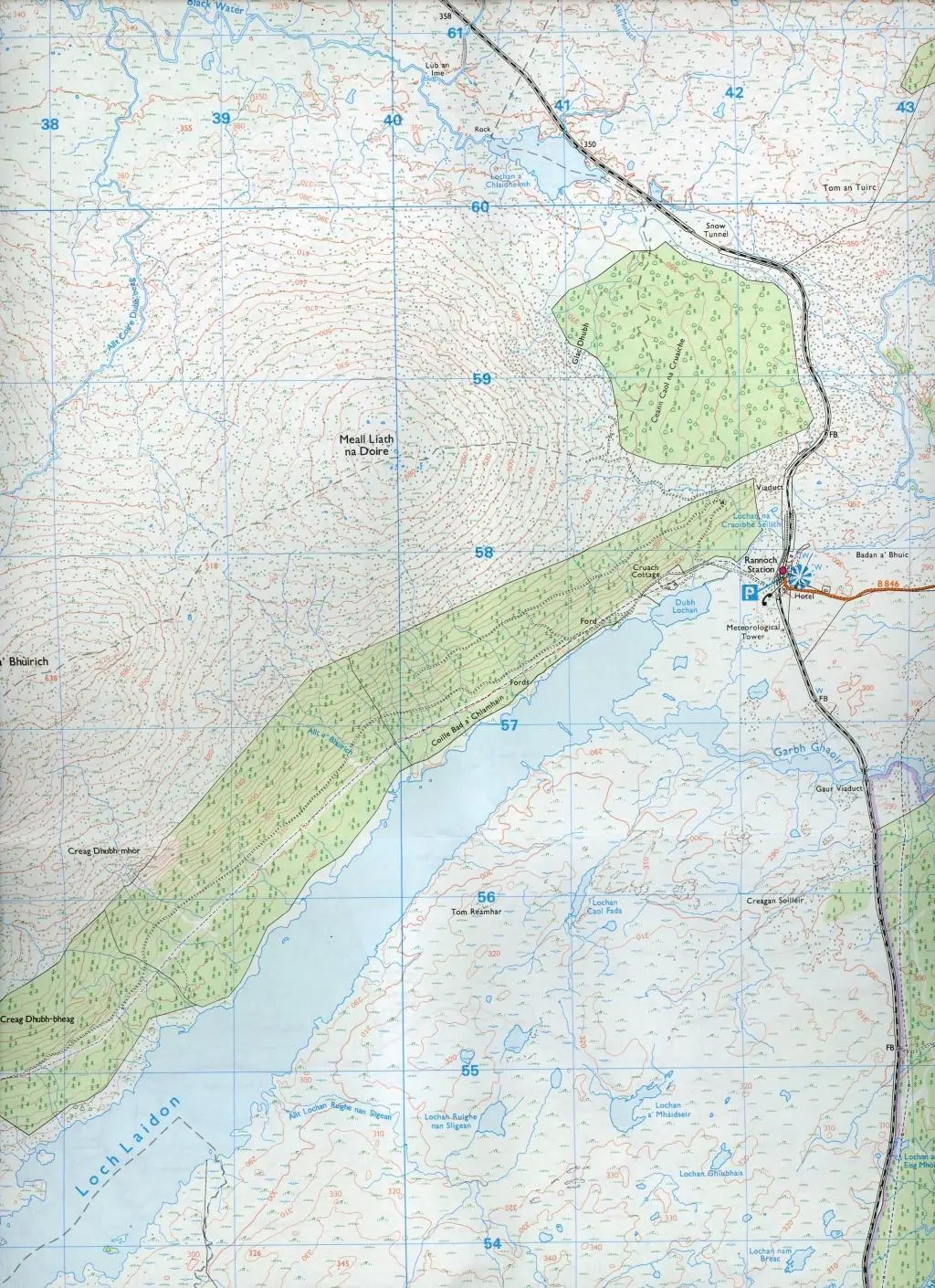 Bild: 9780319246313 | Rannoch Moor and Ben Alder | Ordnance Survey | (Land-)Karte | Englisch