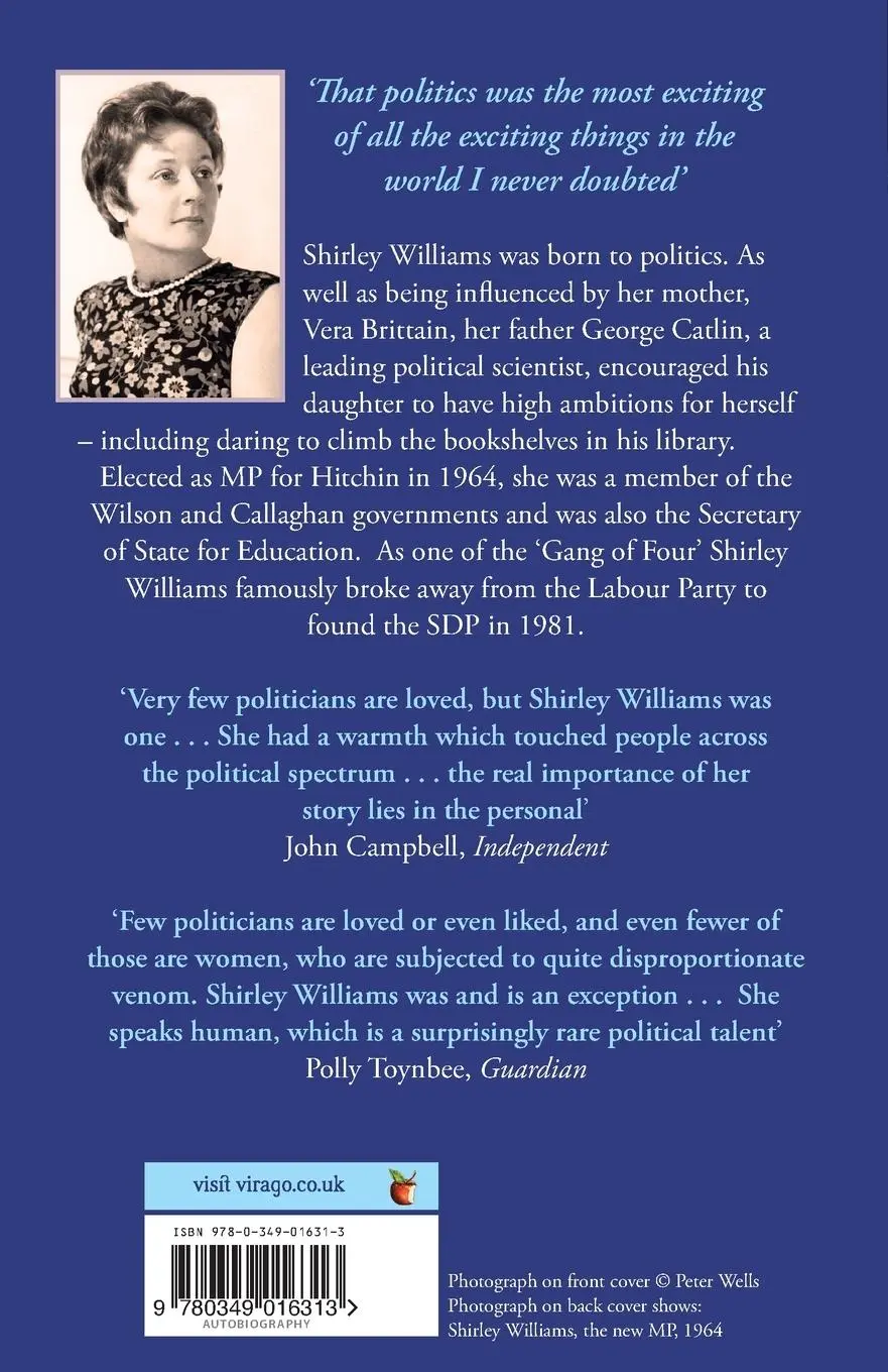 Rückseite: 9780349016313 | Climbing The Bookshelves | The autobiography of Shirley Williams