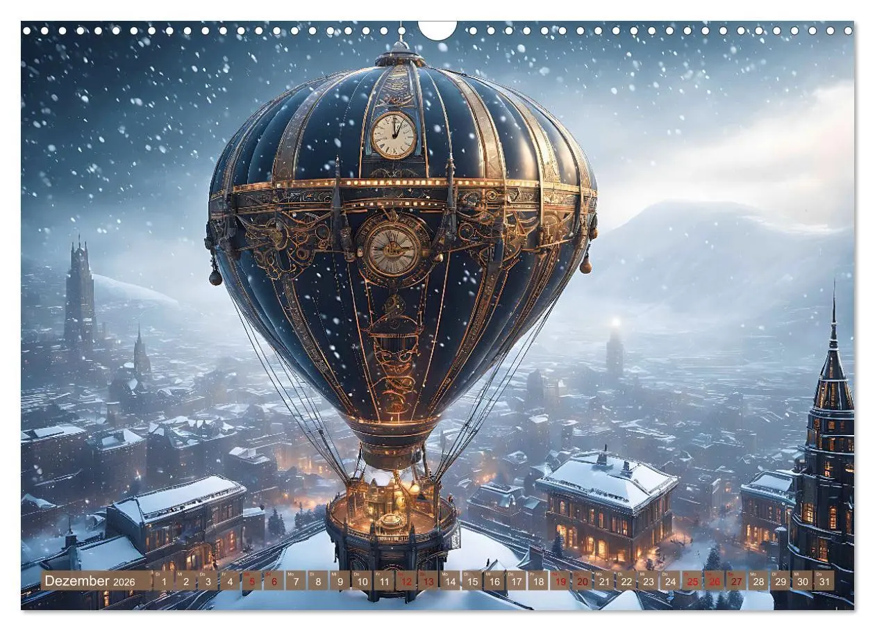 Bild: 9783457486313 | Steampunk Maschinenwelt (Wandkalender 2026 DIN A3 quer), CALVENDO...