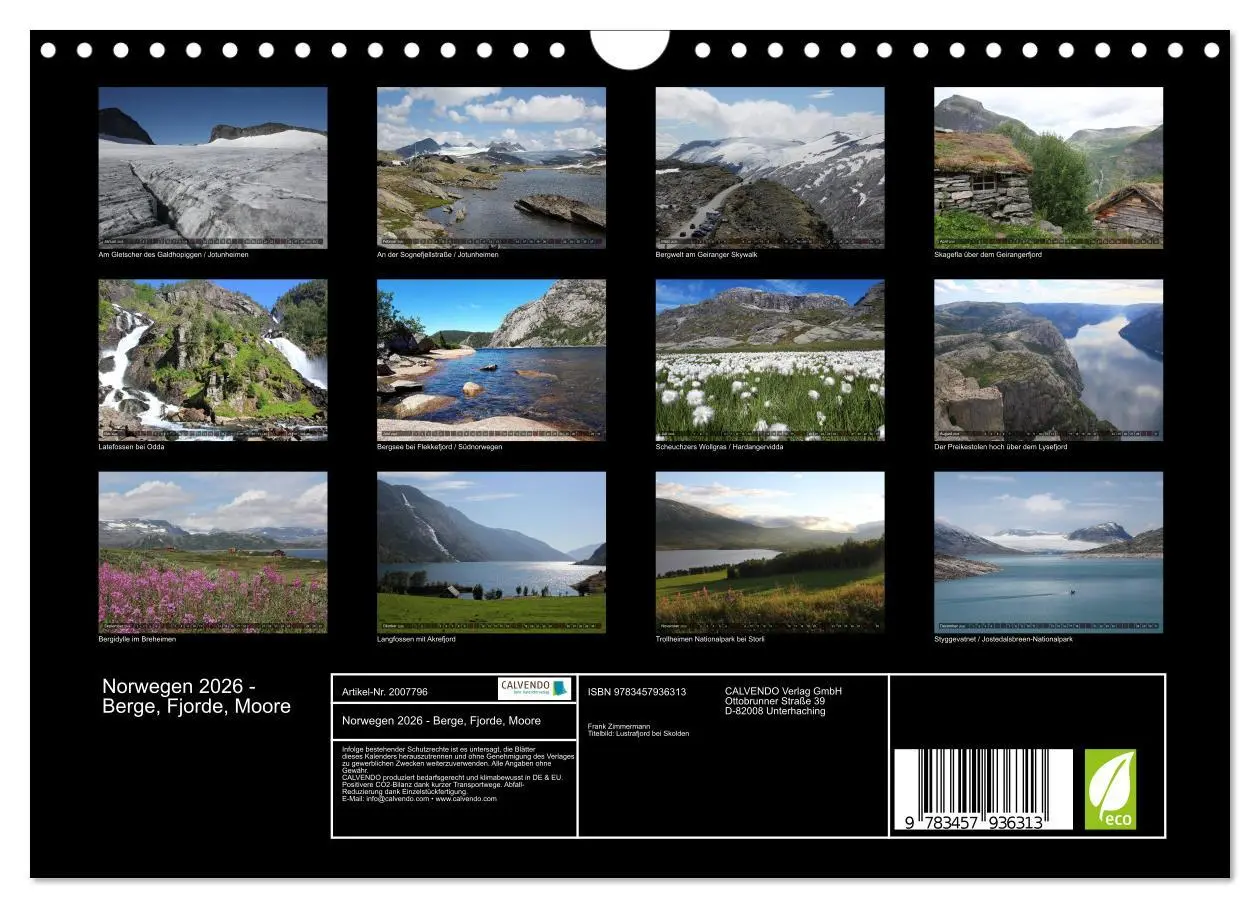 Bild: 9783457936313 | Norwegen 2026 - Berge, Fjorde, Moore (Wandkalender 2026 DIN A4...