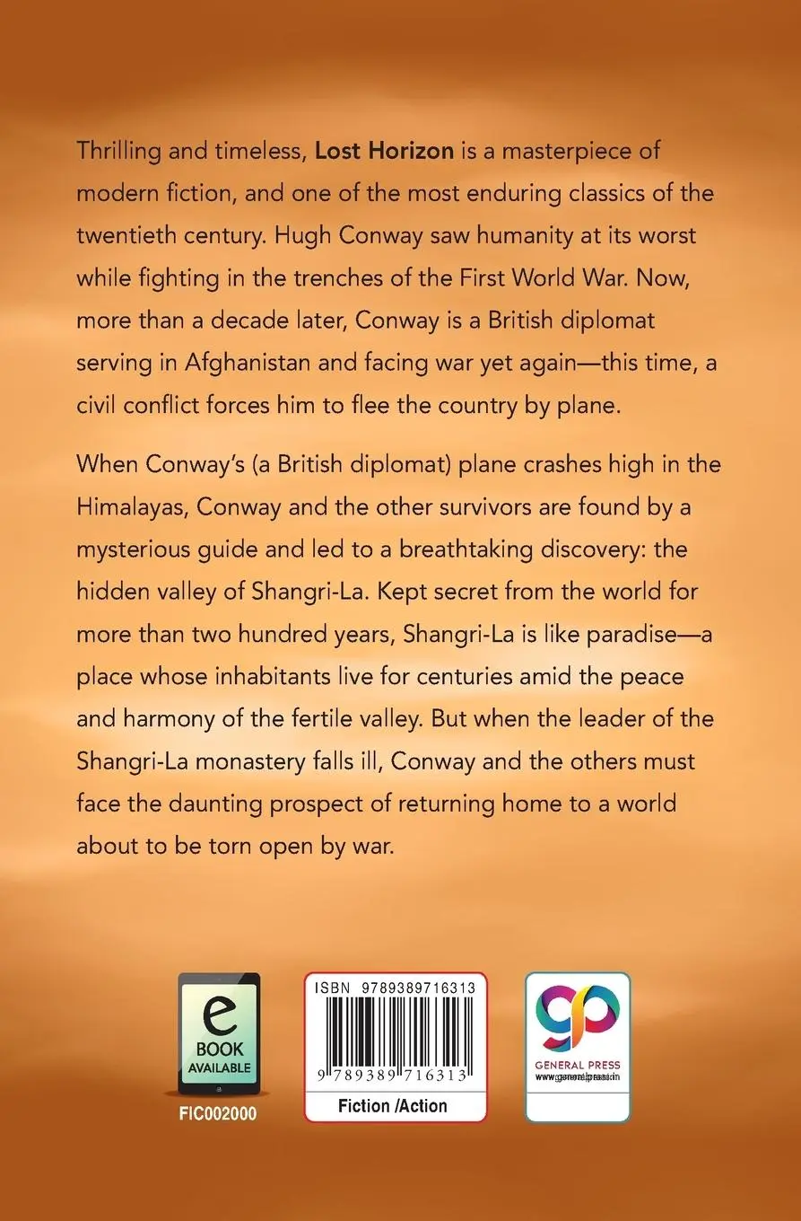 Rückseite: 9789389716313 | Lost Horizon | James Hilton | Taschenbuch | General Press | Englisch