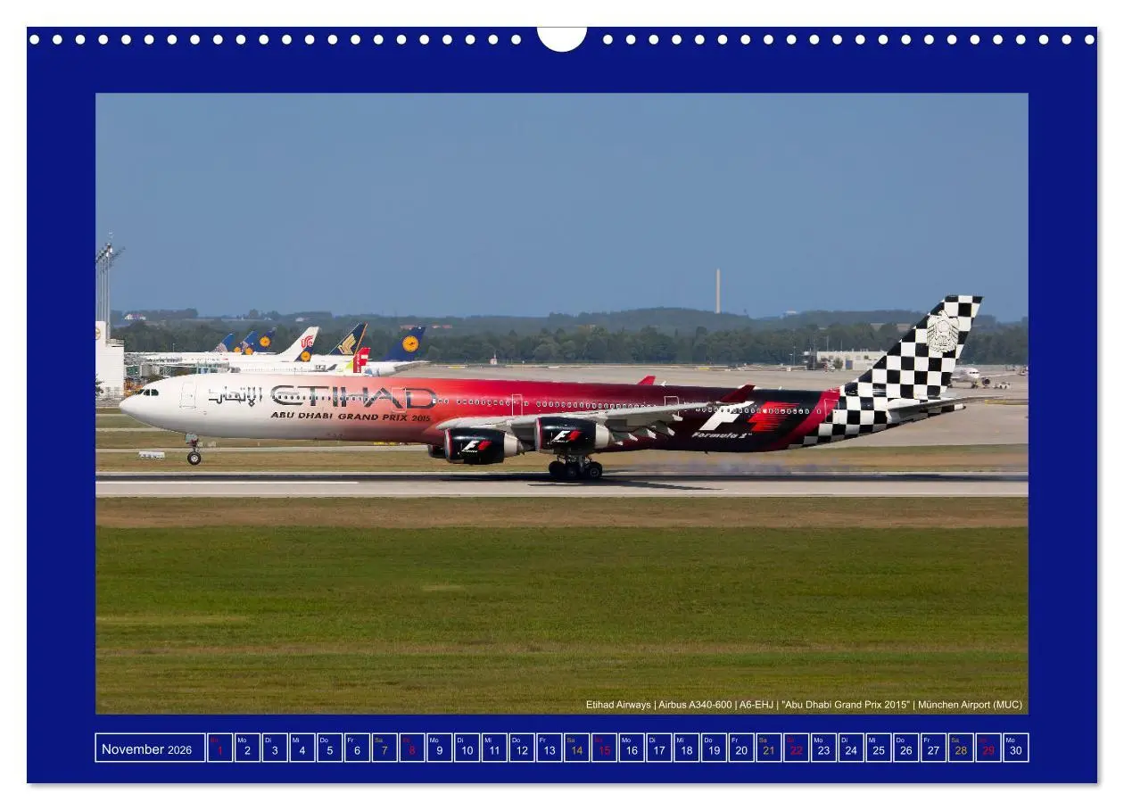 Bild: 9783457546413 | Bunte Airliner (Wandkalender 2026 DIN A3 quer), CALVENDO...