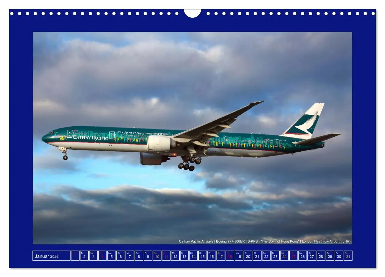 Bild: 9783457546413 | Bunte Airliner (Wandkalender 2026 DIN A3 quer), CALVENDO...