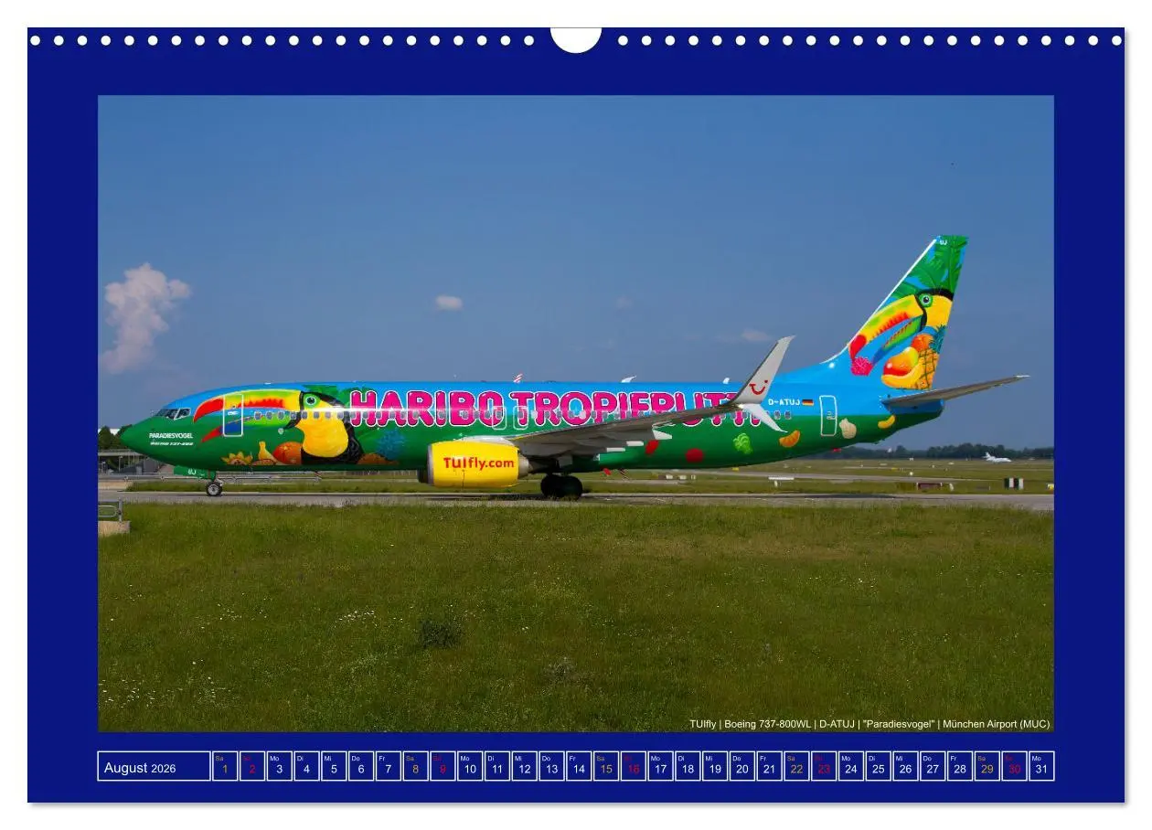 Bild: 9783457546413 | Bunte Airliner (Wandkalender 2026 DIN A3 quer), CALVENDO...