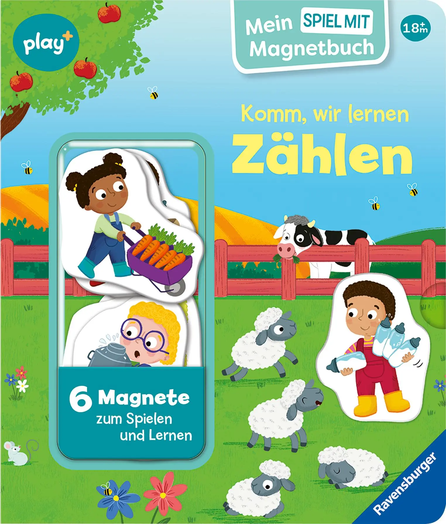 Cover: 9783473456413 | Play+ Mein Spiel mit-Magnetbuch Komm, wir lernen Zählen - ab 18 Monate