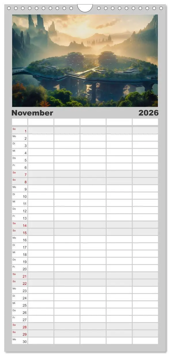 Bild: 9783516496413 | Familienplaner 2026 - Gigapolis mit 5 Spalten (Wandkalender, 21 x...