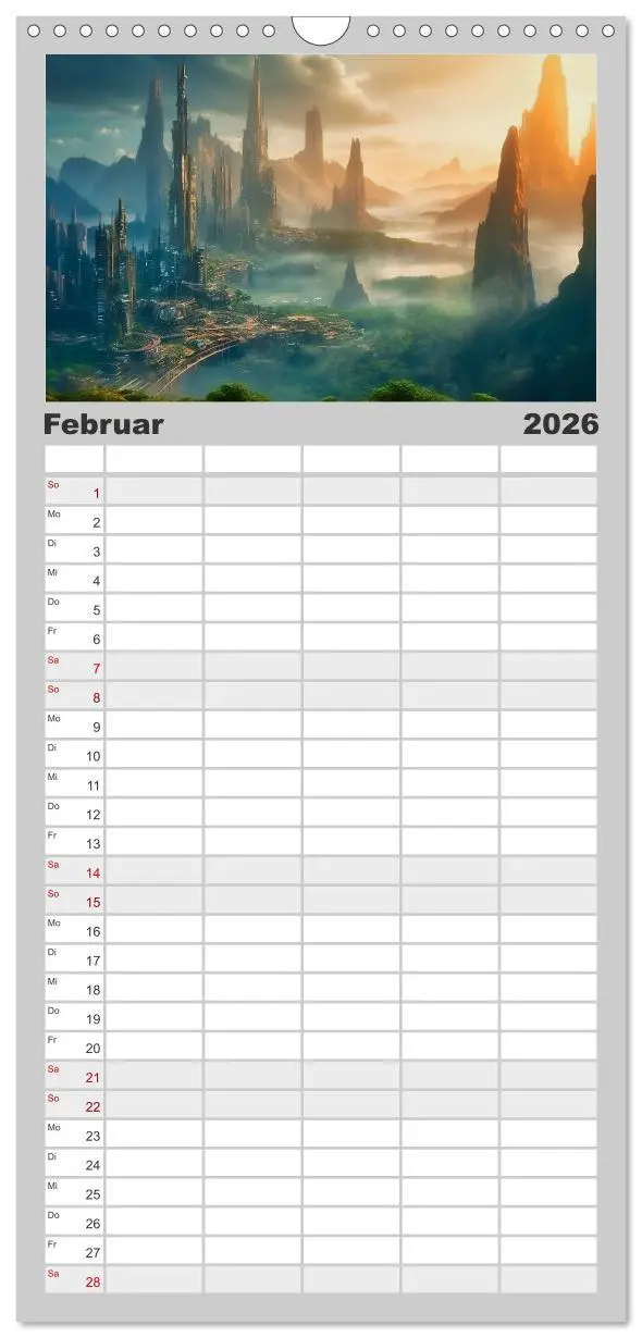 Bild: 9783516496413 | Familienplaner 2026 - Gigapolis mit 5 Spalten (Wandkalender, 21 x...