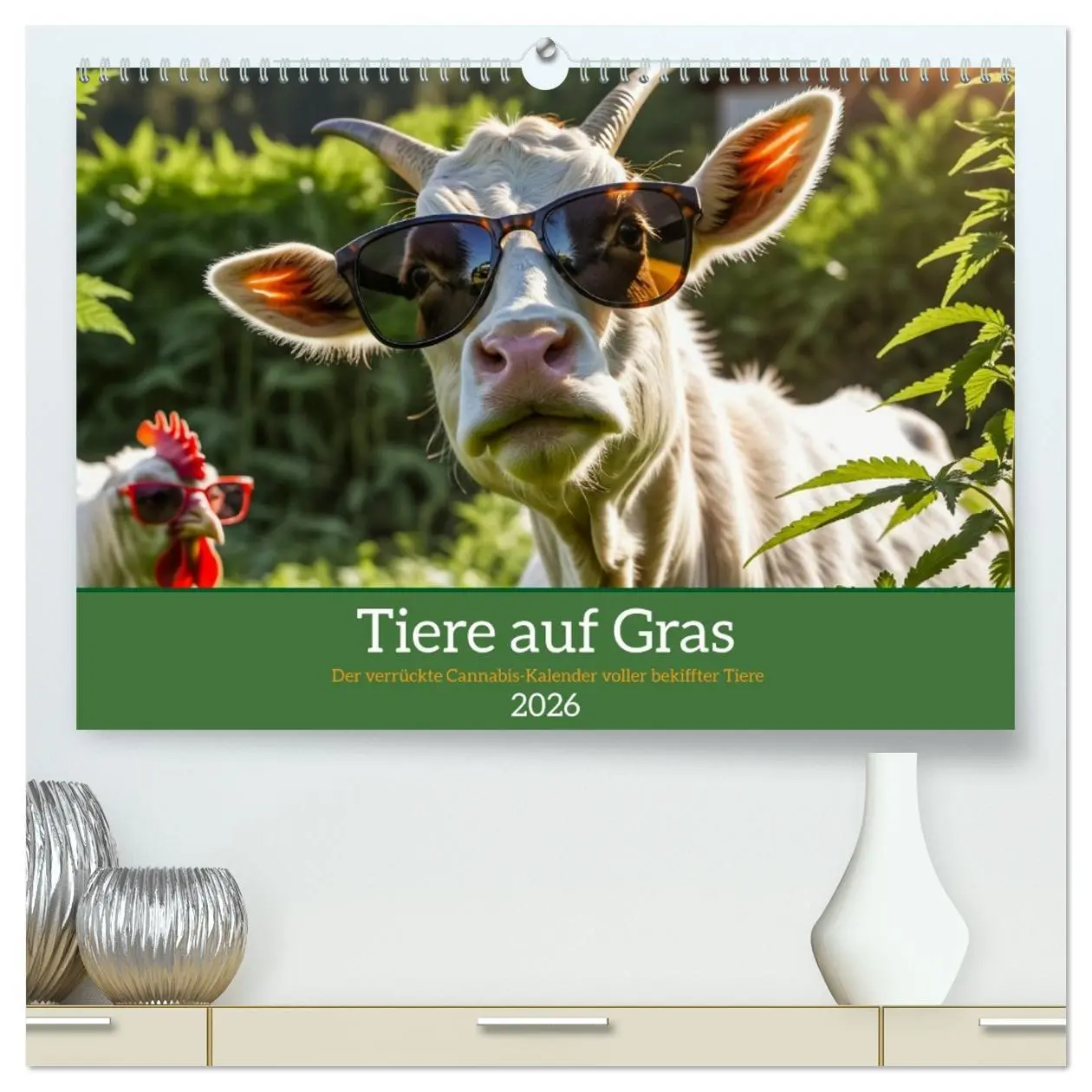 Cover: 9783516636413 | Tiere auf Gras - Der verrückte Cannabis-Kalender voller bekiffter...