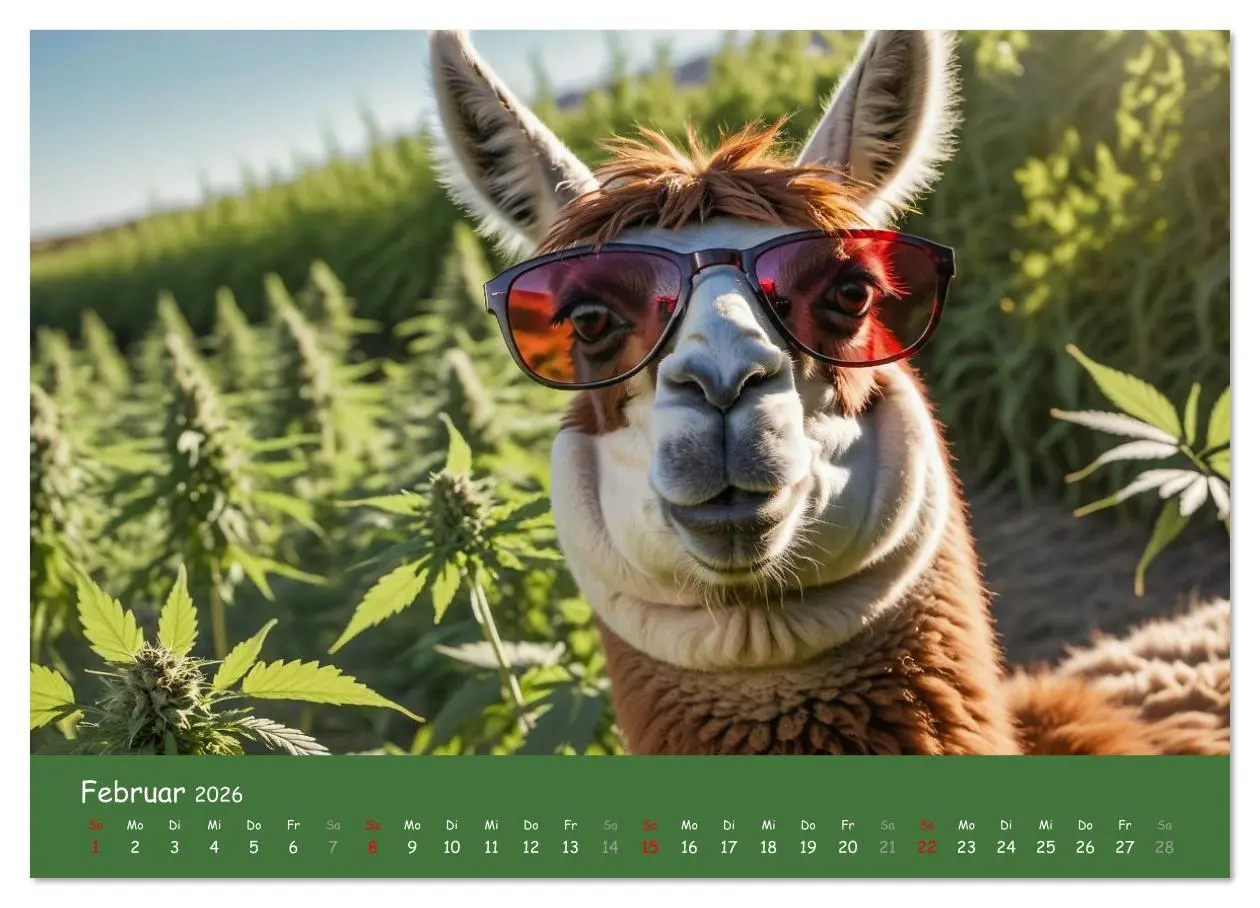 Bild: 9783516636413 | Tiere auf Gras - Der verrückte Cannabis-Kalender voller bekiffter...