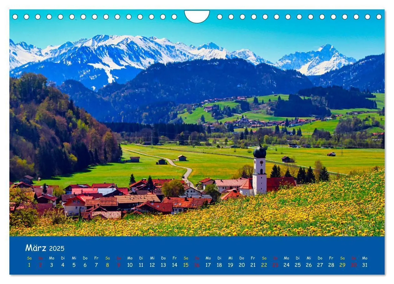 Bild: 9783435066513 | Allgäu Liebe (Wandkalender 2025 DIN A4 quer), CALVENDO Monatskalender