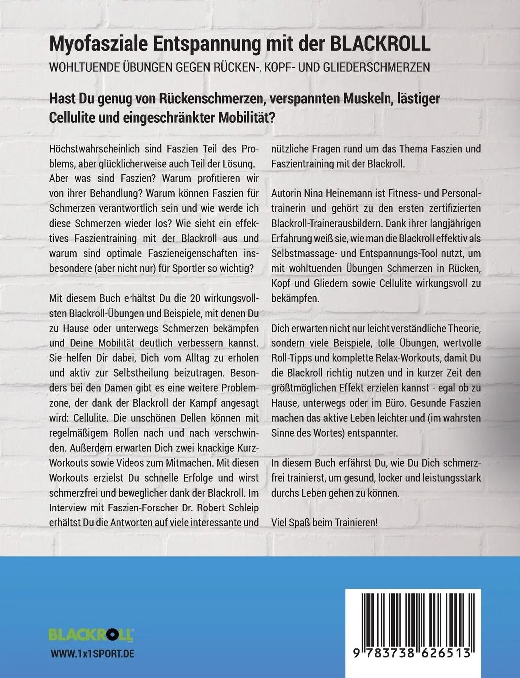 Rückseite: 9783738626513 | Myofasziale Entspannung mit der BLACKROLL | Nina Heinemann | Buch