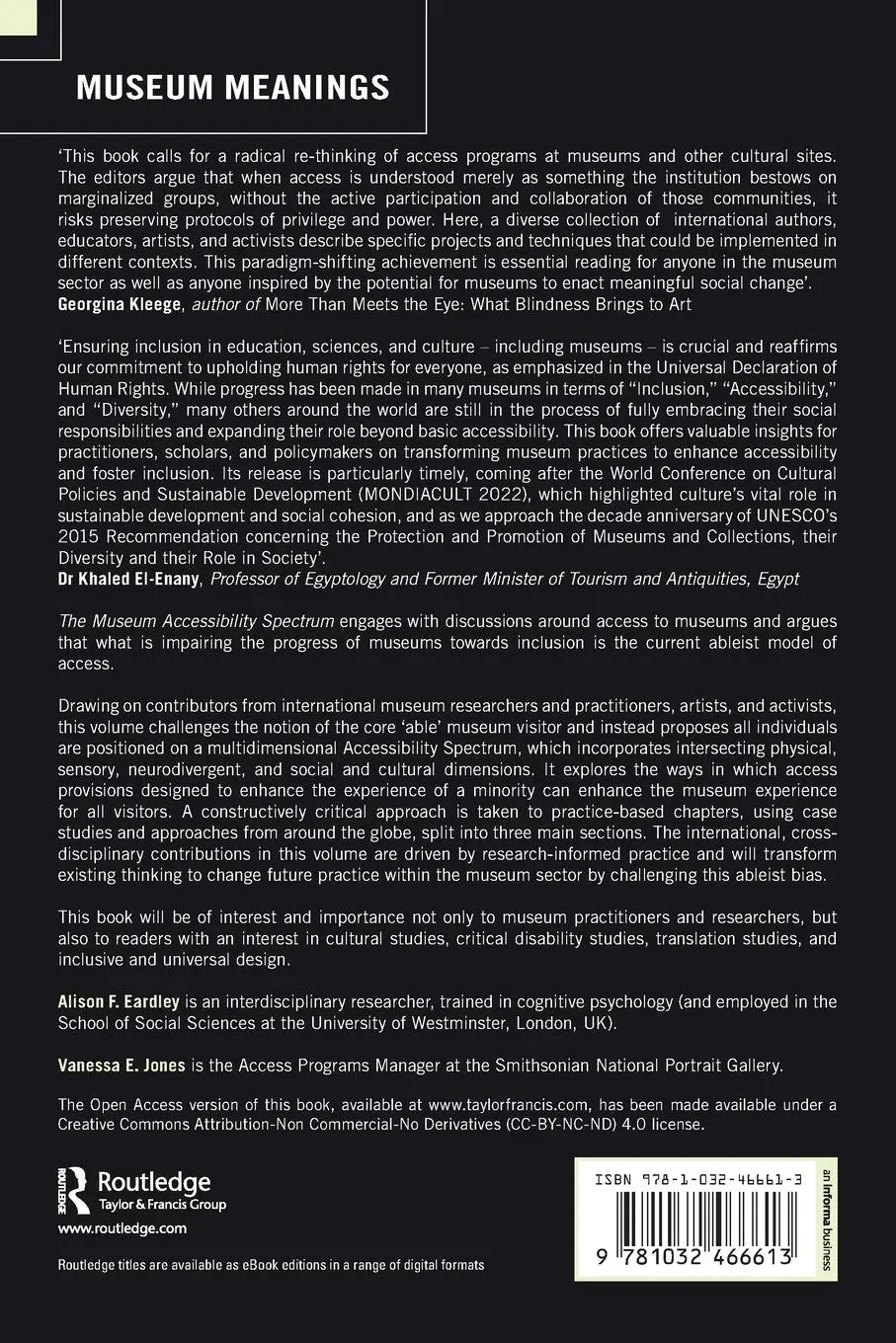 Rückseite: 9781032466613 | The Museum Accessibility Spectrum | Re-imagining Access and Inclusion