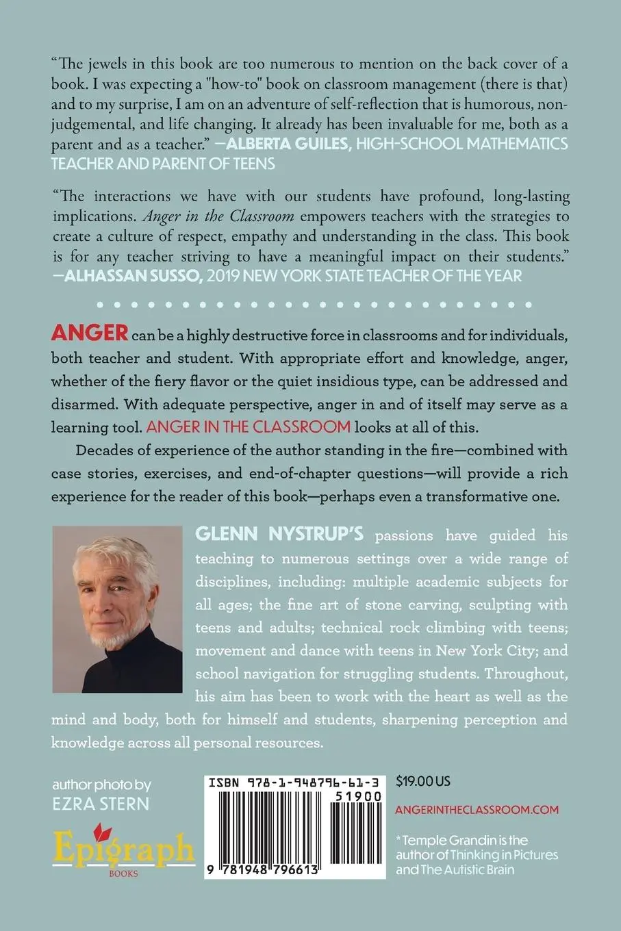 Rückseite: 9781948796613 | Anger in the Classroom | Glenn Nystrup M. S. | Taschenbuch | Englisch
