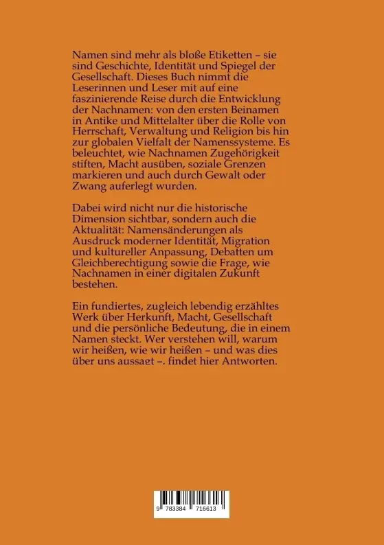 Cover: 9783384716613 | "Die Geschichte der Nachnamen - Von Beinamen zur Identität" | Dave Red