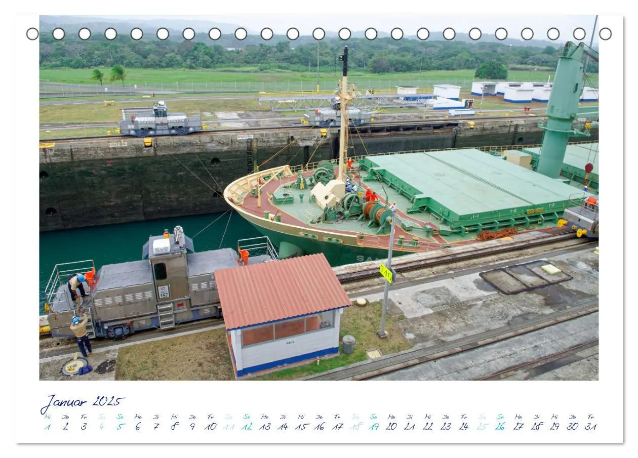 Bild: 9783435056613 | PANAMA-KANAL: Drahtseilakt-Bilder (Tischkalender 2025 DIN A5 quer),...