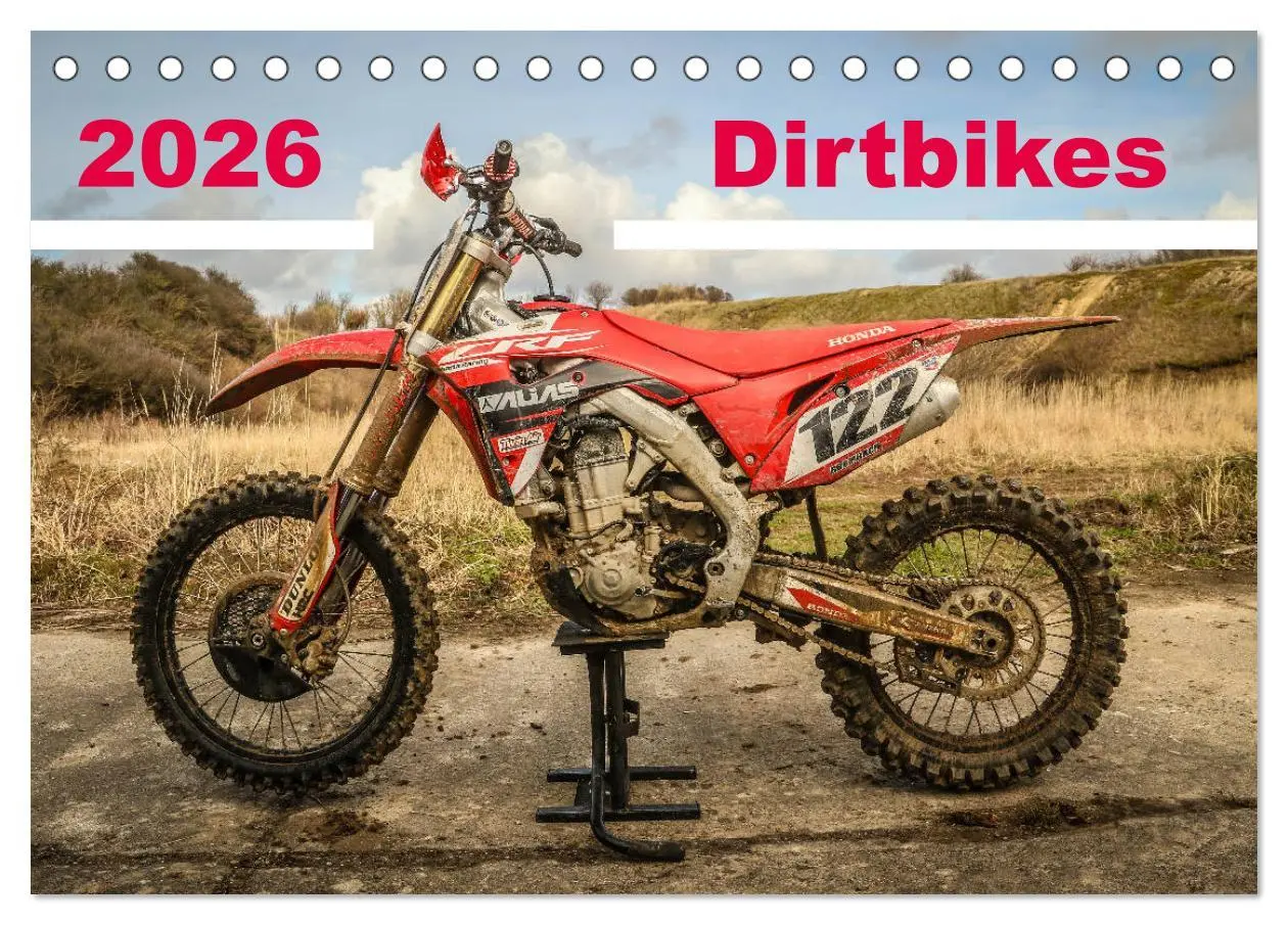 Cover: 9783457766613 | Dirtbikes 2026 (Tischkalender 2026 DIN A5 quer), CALVENDO...