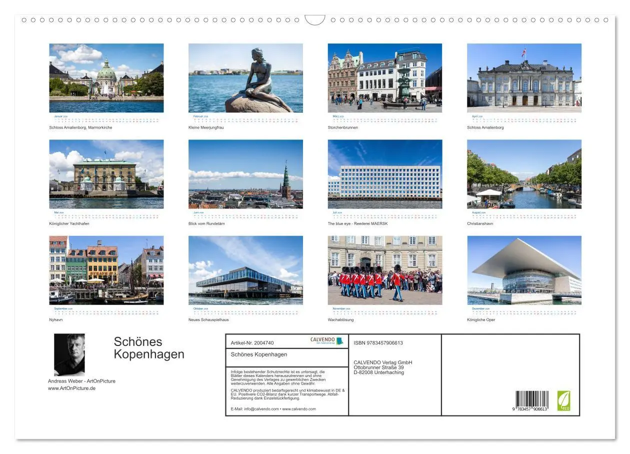 Bild: 9783457906613 | Schönes Kopenhagen (Wandkalender 2026 DIN A2 quer), CALVENDO...