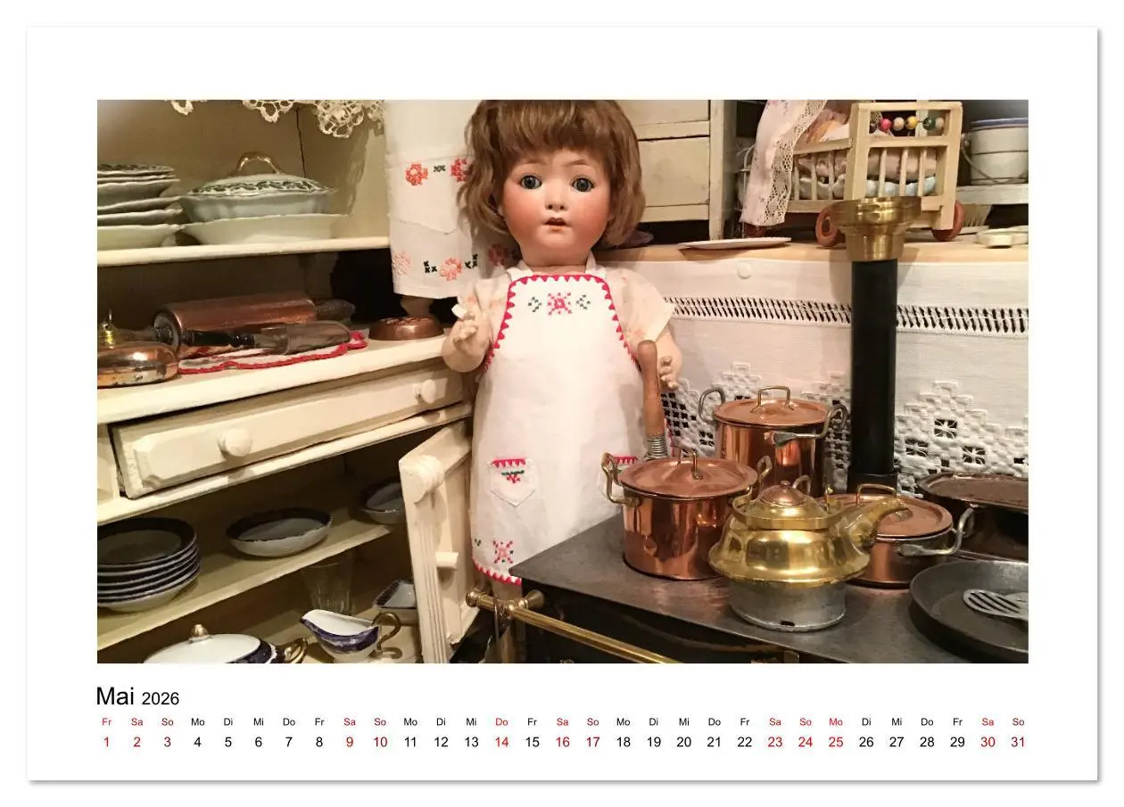 Bild: 9783516236613 | Altes Puppengeschirr (Tischkalender 2026 DIN A5 quer), CALVENDO...
