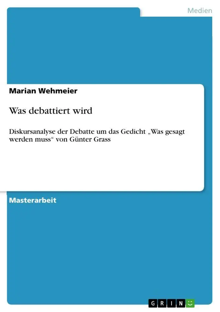 Cover: 9783656446613 | Was debattiert wird | Marian Wehmeier | Taschenbuch | 140 S. | Deutsch