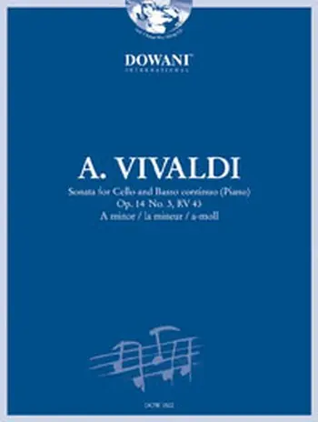 Cover: 9783905476613 | Sonata for Cello and BC Op.14 No.3,RV43 in a minor | Antonio Vivaldi