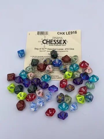 Cover: 601982036713 | Bag of 50™ Assorted loose Mini-Polyhedral d10s | Chessex