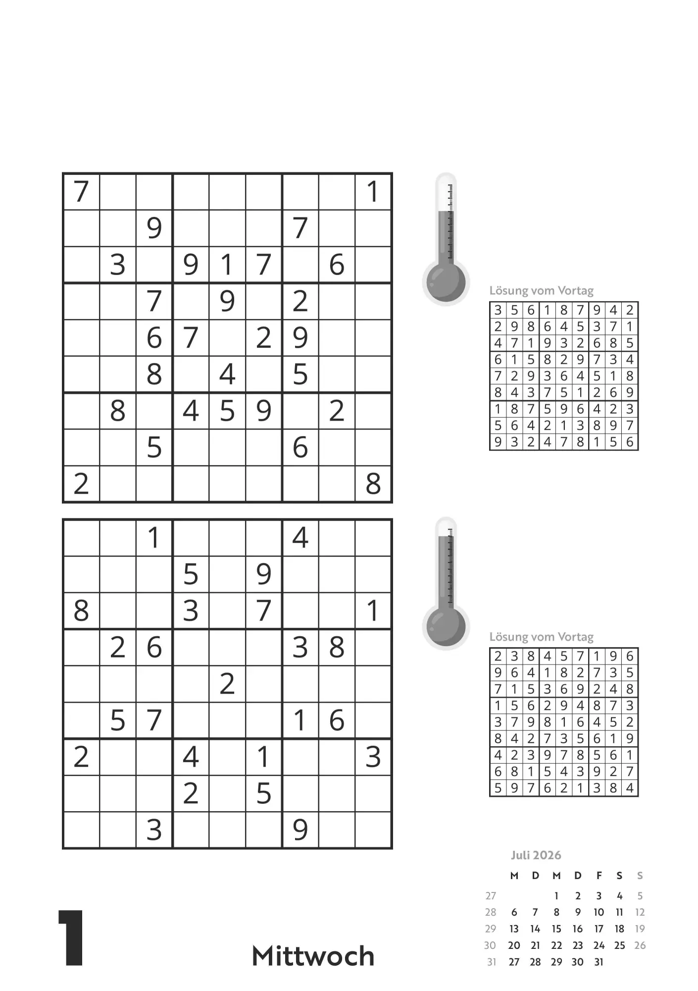Bild: 4069095006713 | Das tägliche Sudoku 2026 - Tagesabreißkalender -14,8x21,0 -...