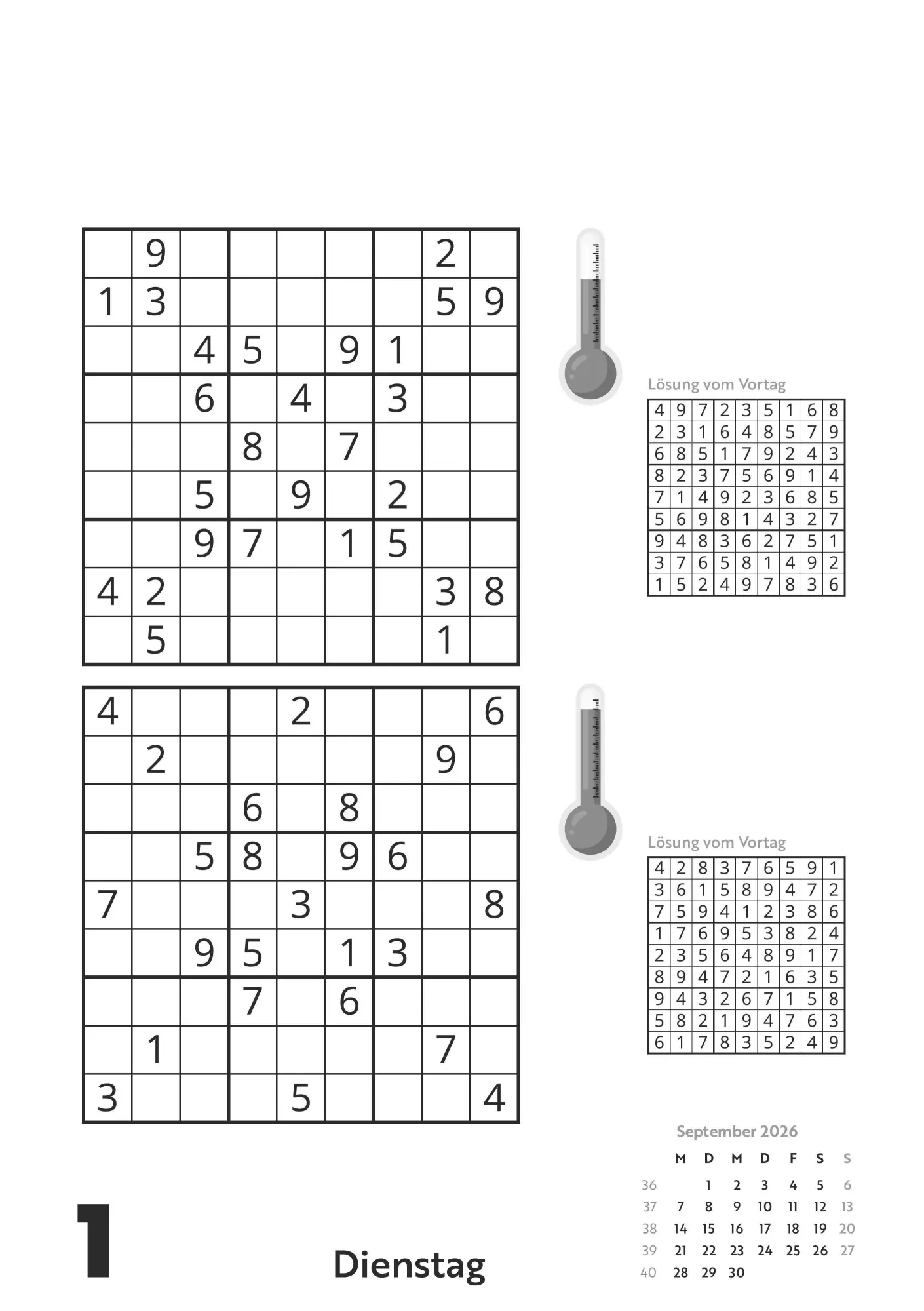 Bild: 4069095006713 | Das tägliche Sudoku 2026 - Tagesabreißkalender -14,8x21,0 -...