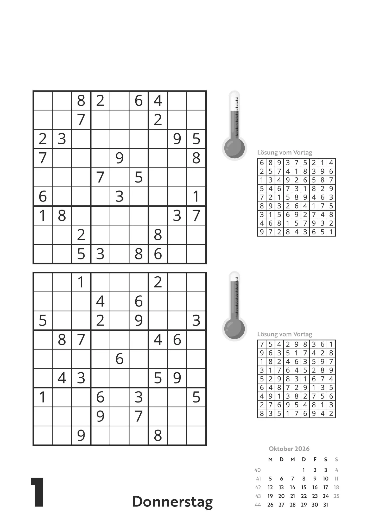 Bild: 4069095006713 | Das tägliche Sudoku 2026 - Tagesabreißkalender -14,8x21,0 -...