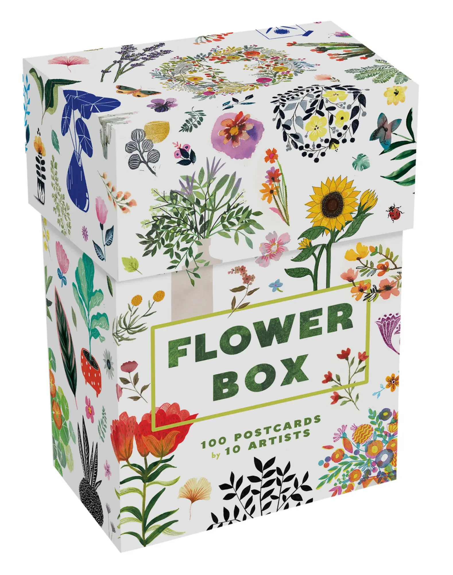 Cover: 9781616896713 | Flower Box | 100 Postcards by 10 Artists | Press | Buch | Schachtel