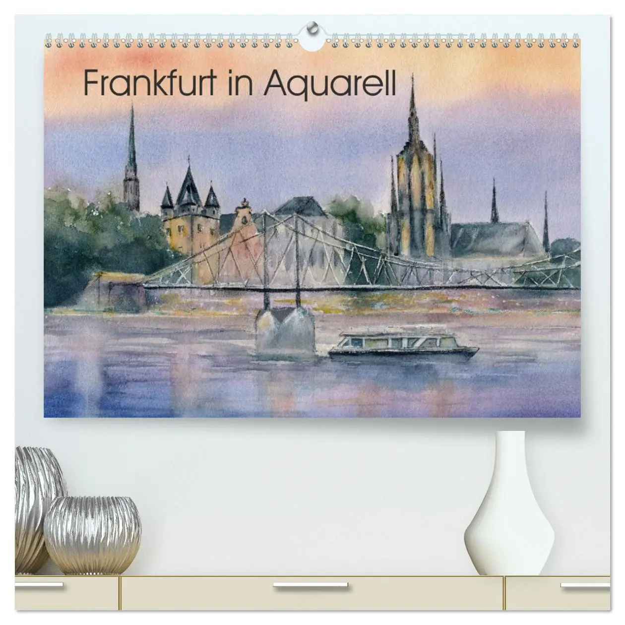 Cover: 9783457686713 | Frankfurt in Aquarell (hochwertiger Premium Wandkalender 2026 DIN...