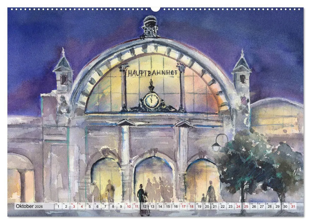 Bild: 9783457686713 | Frankfurt in Aquarell (hochwertiger Premium Wandkalender 2026 DIN...