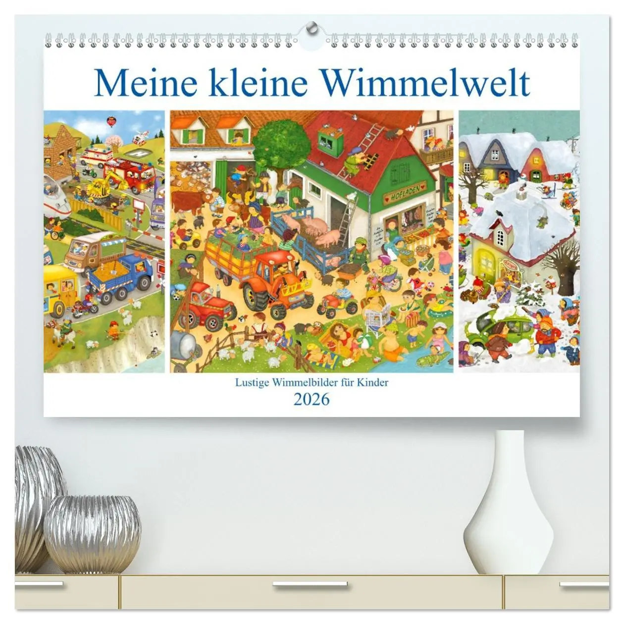 Cover: 9783457756713 | Meine kleine Wimmelwelt (hochwertiger Premium Wandkalender 2026 DIN...