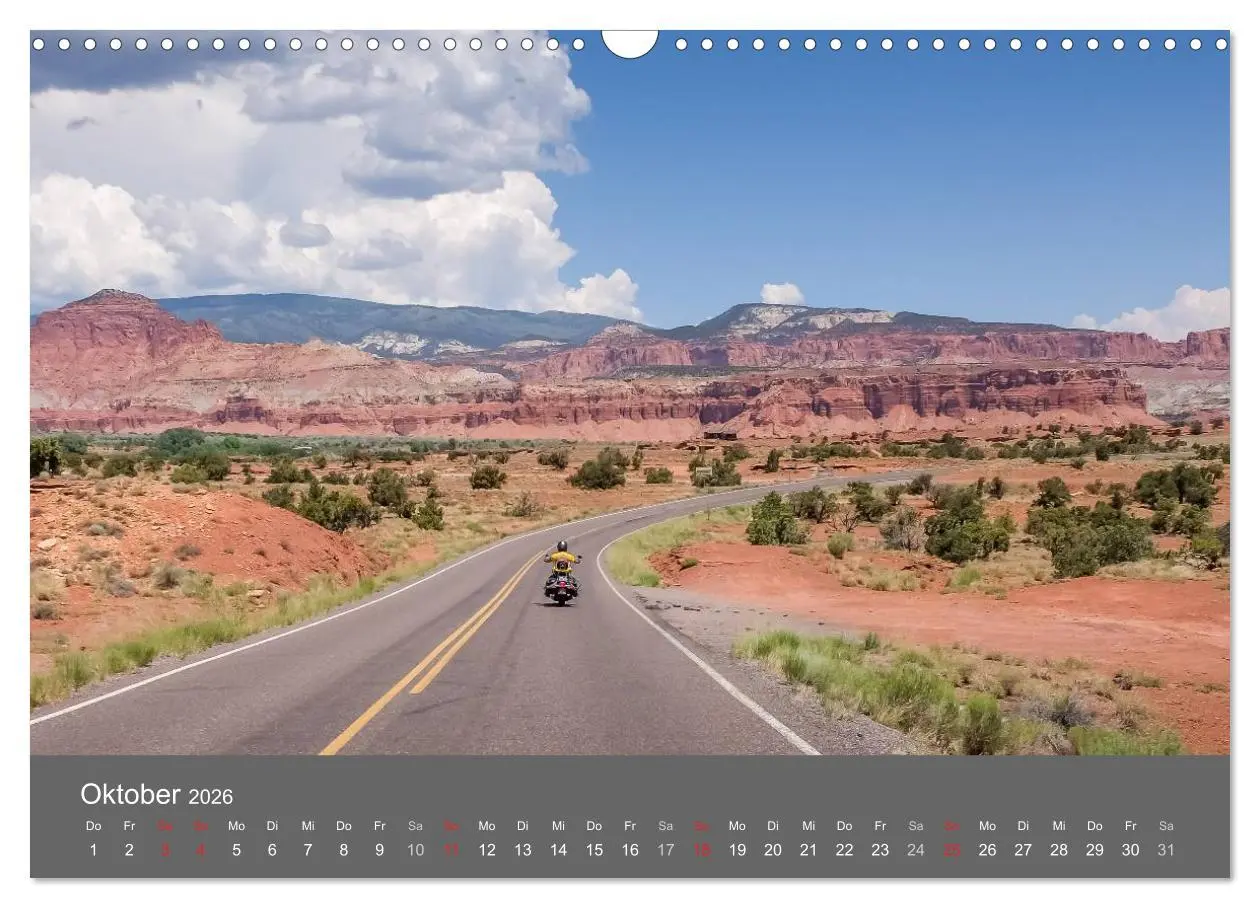 Bild: 9783457996713 | Biker Paradies - Die Canyons der USA (Wandkalender 2026 DIN A3...