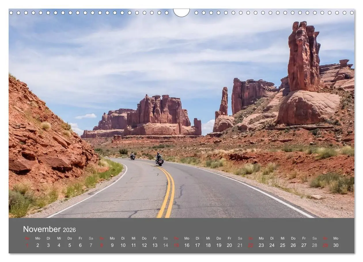 Bild: 9783457996713 | Biker Paradies - Die Canyons der USA (Wandkalender 2026 DIN A3...