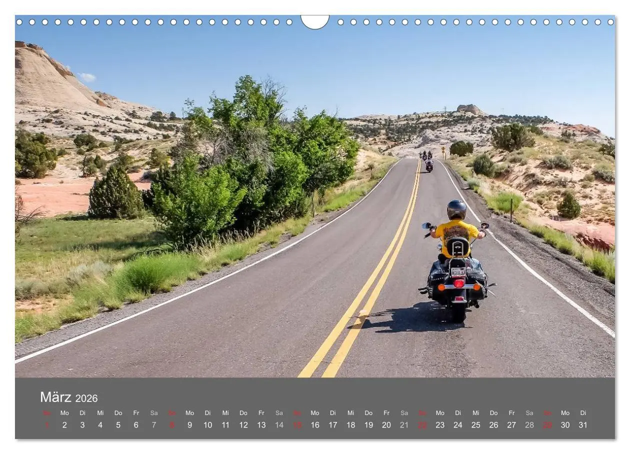 Bild: 9783457996713 | Biker Paradies - Die Canyons der USA (Wandkalender 2026 DIN A3...