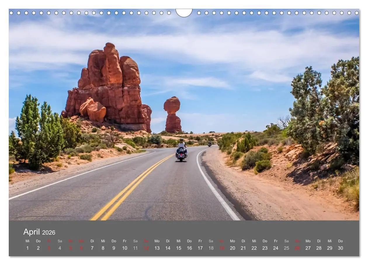 Bild: 9783457996713 | Biker Paradies - Die Canyons der USA (Wandkalender 2026 DIN A3...