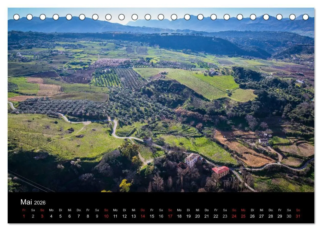 Bild: 9783516156713 | Andalusien (Tischkalender 2026 DIN A5 quer), CALVENDO Monatskalender