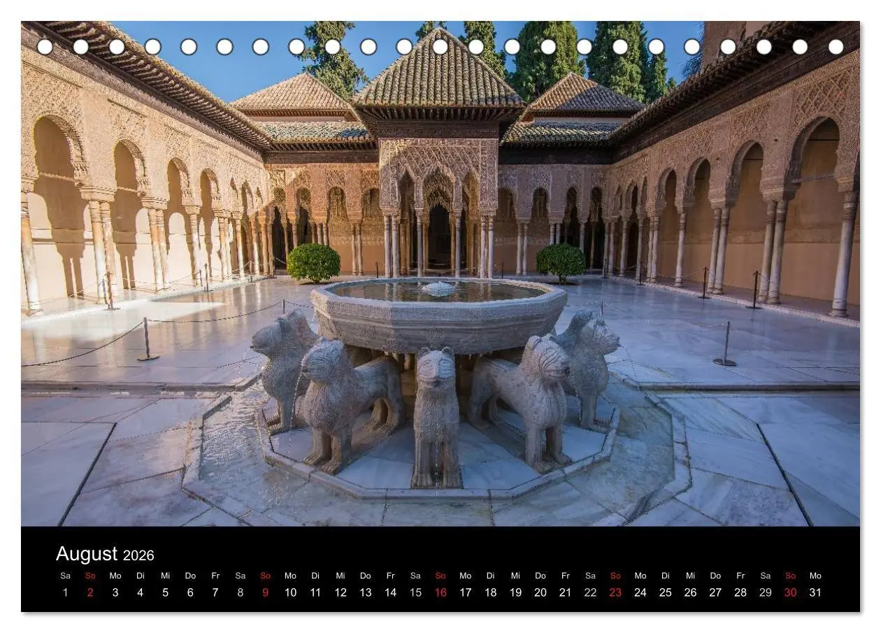 Bild: 9783516156713 | Andalusien (Tischkalender 2026 DIN A5 quer), CALVENDO Monatskalender
