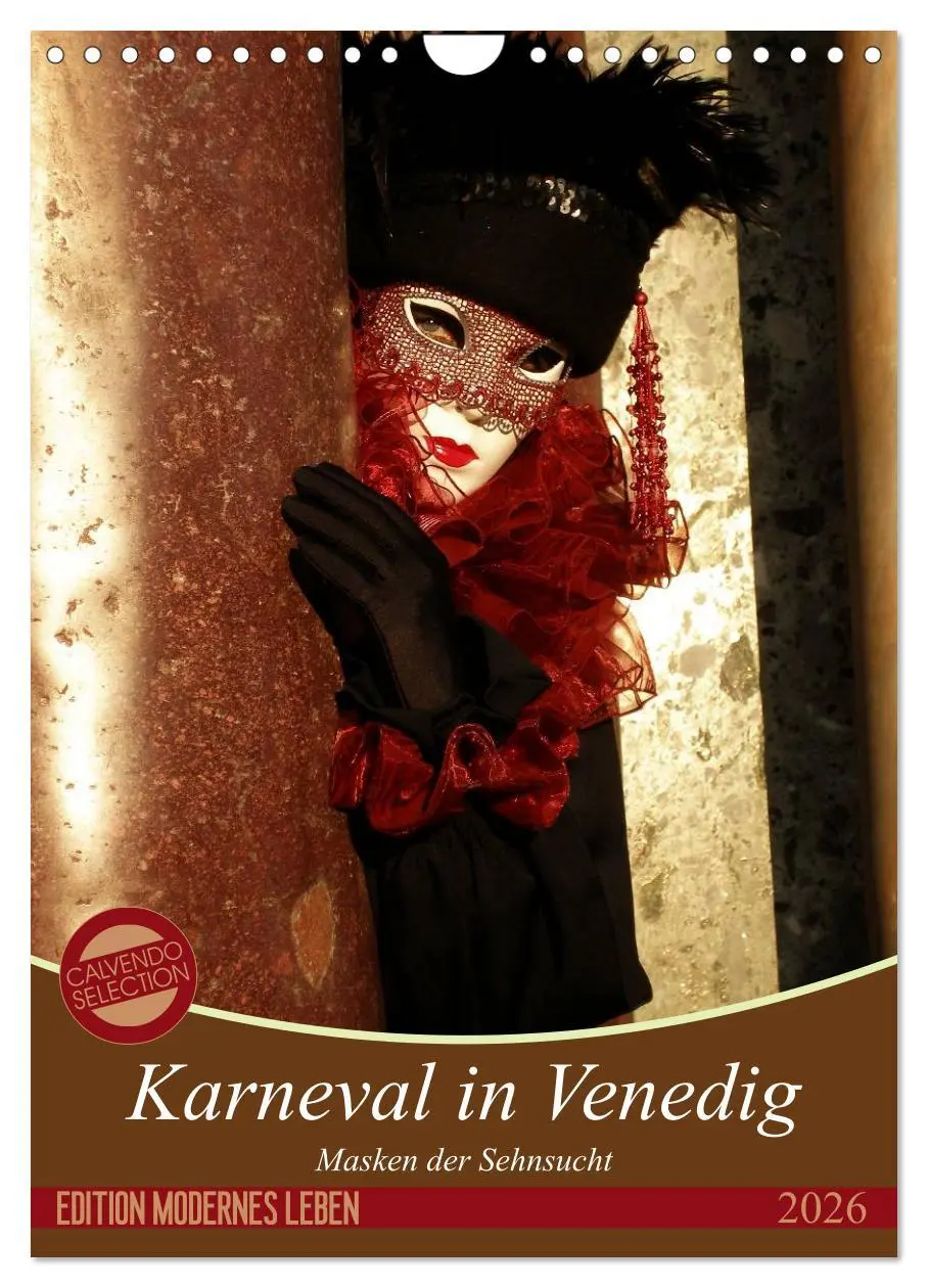 Cover: 9783516466713 | Masken der Sehnsucht - Karneval in Venedig (Wandkalender 2026 DIN...
