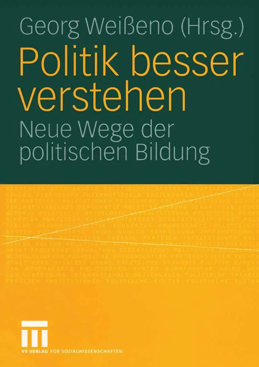 Cover: 9783531146713 | Politik besser verstehen | Neue Wege der politischen Bildung | Weißeno