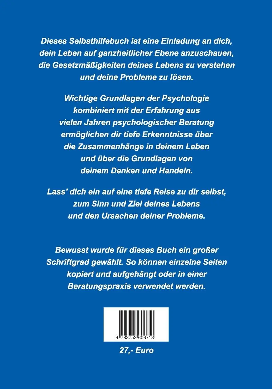 Rückseite: 9783752606713 | Selbsthilfebuch Ganzheitliche Lebensberatung | Pavany Carmen Zilles