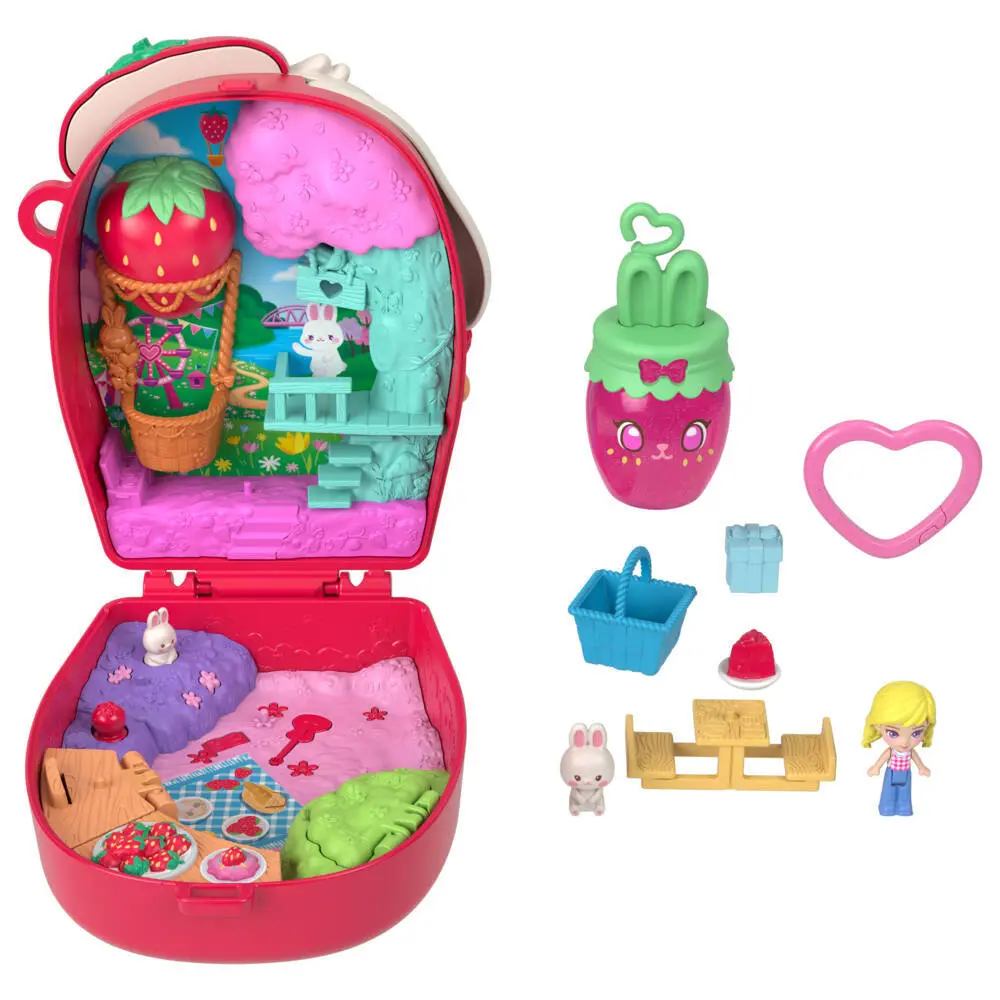 Bild: 194735346813 | Polly Pocket Erdbeerhäschen Schatulle | Blister | JKC47 | Deutsch